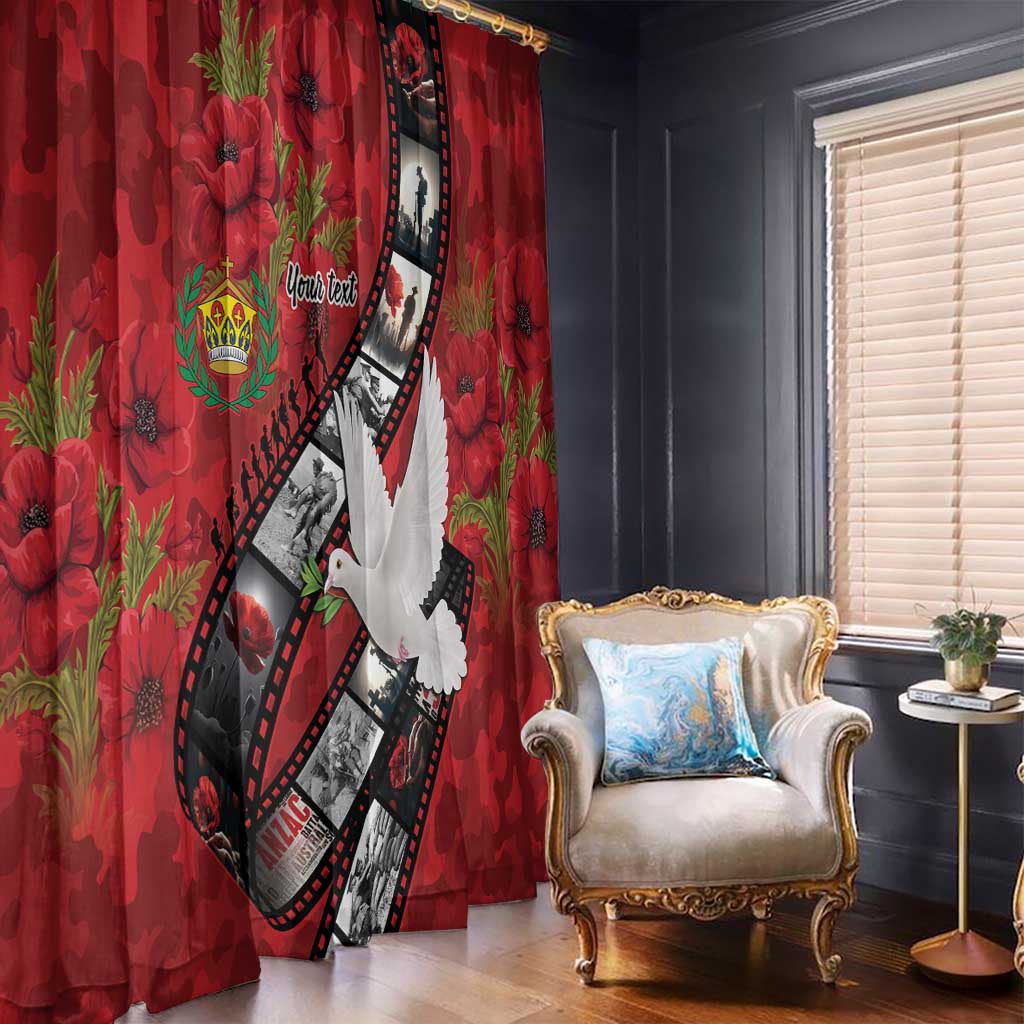 Personalised Tonga ANZAC 1915-2026 Filmstrip Window Curtain Lest We Forget 25 April LT9 - Polynesian Pride