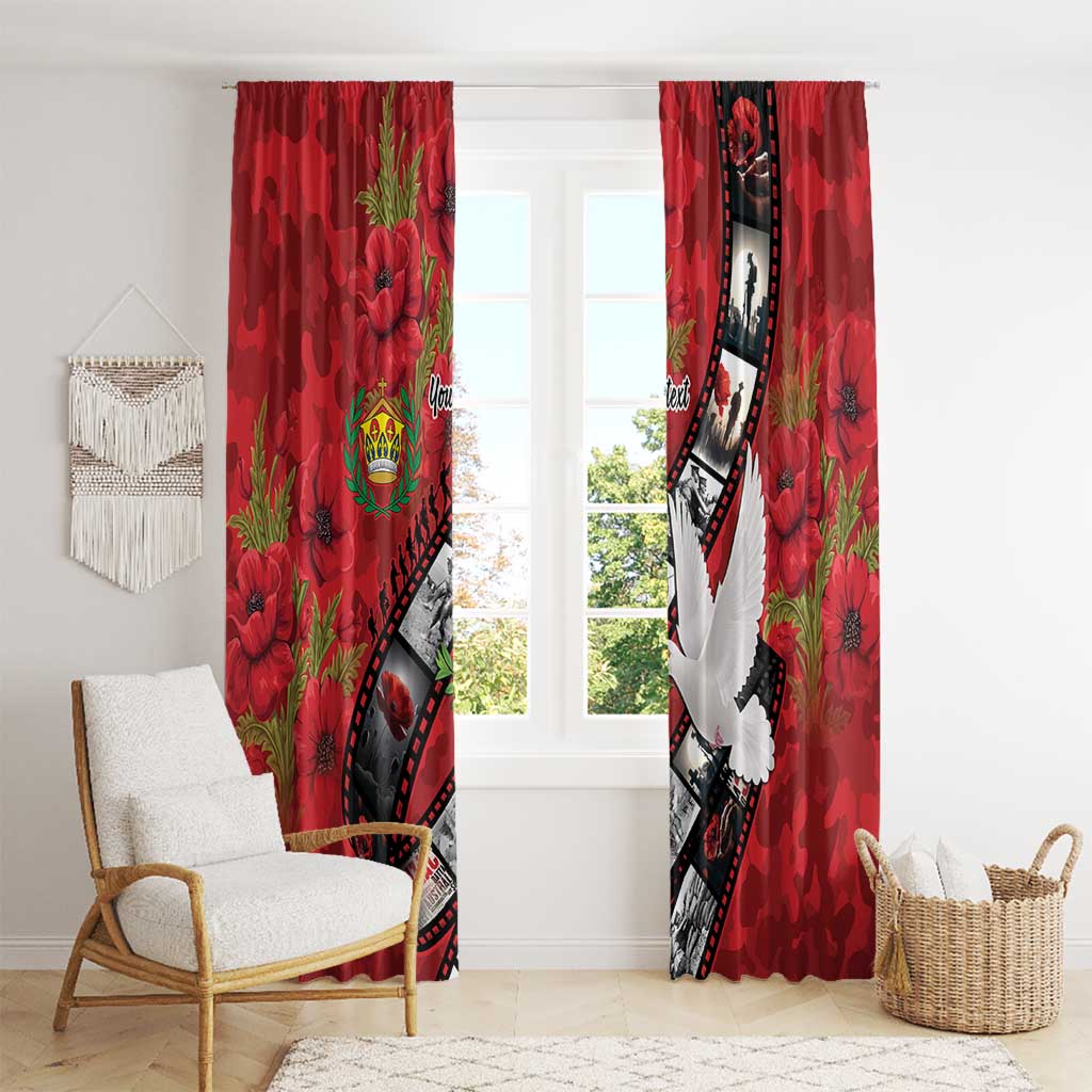Personalised Tonga ANZAC 1915-2026 Filmstrip Window Curtain Lest We Forget 25 April LT9 - Polynesian Pride