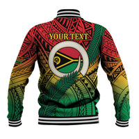 Personalised Vanuatu Yumi 44th Indipendens Dei Baseball Jacket Vanuatuan Broad Tusk with Polynesian Tribal LT9 - Polynesian Pride