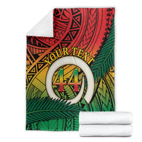 Personalised Vanuatu Yumi 44th Indipendens Dei Blanket Vanuatuan Broad Tusk with Polynesian Tribal LT9 - Polynesian Pride