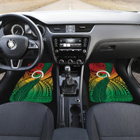 Personalised Vanuatu Yumi 44th Indipendens Dei Car Mats Vanuatuan Broad Tusk with Polynesian Tribal LT9 Set 2pcs - Front Reggae - Polynesian Pride
