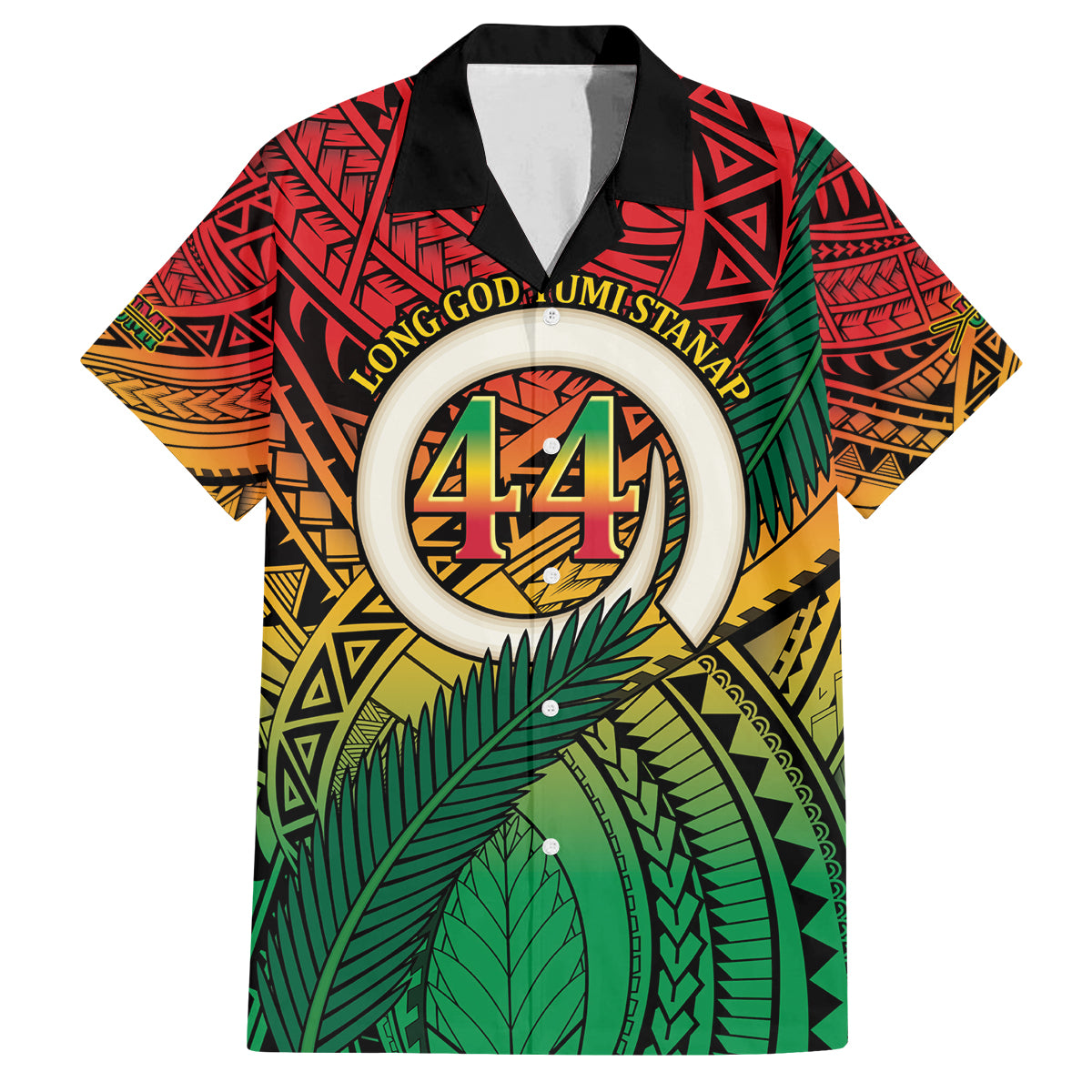 Personalised Vanuatu Yumi 44th Indipendens Dei Family Matching Off Shoulder Maxi Dress and Hawaiian Shirt Vanuatuan Broad Tusk with Polynesian Tribal