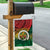 Personalised Vanuatu Yumi 44th Indipendens Dei Garden Flag Vanuatuan Broad Tusk with Polynesian Tribal