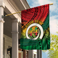 Personalised Vanuatu Yumi 44th Indipendens Dei Garden Flag Vanuatuan Broad Tusk with Polynesian Tribal LT9 House Flag Reggae - Polynesian Pride