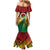 Personalised Vanuatu Yumi 44th Indipendens Dei Mermaid Dress Vanuatuan Broad Tusk with Polynesian Tribal