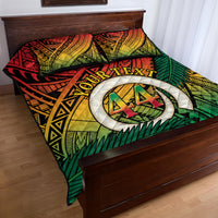 Personalised Vanuatu Yumi 44th Indipendens Dei Quilt Bed Set Vanuatuan Broad Tusk with Polynesian Tribal LT9 - Polynesian Pride