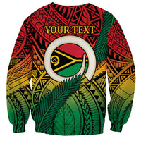 Personalised Vanuatu Yumi 44th Indipendens Dei Sweatshirt Vanuatuan Broad Tusk with Polynesian Tribal LT9 - Polynesian Pride
