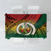 Personalised Vanuatu Yumi 44th Indipendens Dei Tablecloth Vanuatuan Broad Tusk with Polynesian Tribal LT9 Reggae - Polynesian Pride