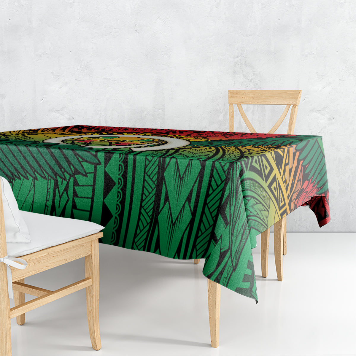 Personalised Vanuatu Yumi 44th Indipendens Dei Tablecloth Vanuatuan Broad Tusk with Polynesian Tribal LT9 - Polynesian Pride