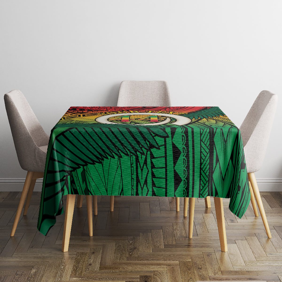 Personalised Vanuatu Yumi 44th Indipendens Dei Tablecloth Vanuatuan Broad Tusk with Polynesian Tribal LT9 - Polynesian Pride