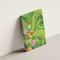 Polynesian Tribal Flower Tattoo Canvas Wall Art Special Lime Green Vibe LT9 - Polynesian Pride