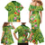 Polynesian Tribal Flower Tattoo Family Matching Mermaid Dress and Hawaiian Shirt Special Lime Green Vibe