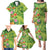 Polynesian Tribal Flower Tattoo Family Matching Puletasi and Hawaiian Shirt Special Lime Green Vibe