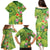 Polynesian Tribal Flower Tattoo Family Matching Puletasi and Hawaiian Shirt Special Lime Green Vibe