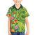 Polynesian Tribal Flower Tattoo Family Matching Short Sleeve Bodycon Dress and Hawaiian Shirt Special Lime Green Vibe