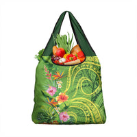 Polynesian Tribal Flower Tattoo Grocery Bag Special Lime Green Vibe LT9 1-pack One Size Lime Green - Polynesian Pride