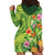 Polynesian Tribal Flower Tattoo Hoodie Dress Special Lime Green Vibe