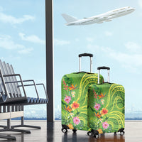 Polynesian Tribal Flower Tattoo Luggage Cover Special Lime Green Vibe
