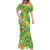 Polynesian Tribal Flower Tattoo Mermaid Dress Special Lime Green Vibe