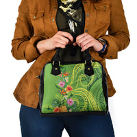 Polynesian Tribal Flower Tattoo Shoulder Handbag Special Lime Green Vibe LT9 - Polynesian Pride