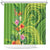 Polynesian Tribal Flower Tattoo Shower Curtain Special Lime Green Vibe