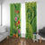 Polynesian Tribal Flower Tattoo Window Curtain Special Lime Green Vibe