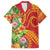 Polynesian Tribal Flower Tattoo Family Matching Long Sleeve Bodycon Dress and Hawaiian Shirt Special Vermilion Vibe