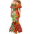 Polynesian Tribal Flower Tattoo Family Matching Mermaid Dress and Hawaiian Shirt Special Vermilion Vibe