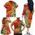 Polynesian Tribal Flower Tattoo Family Matching Off The Shoulder Long Sleeve Dress and Hawaiian Shirt Special Vermilion Vibe