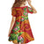 Polynesian Tribal Flower Tattoo Family Matching Off Shoulder Maxi Dress and Hawaiian Shirt Special Vermilion Vibe