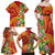 Polynesian Tribal Flower Tattoo Family Matching Off Shoulder Maxi Dress and Hawaiian Shirt Special Vermilion Vibe