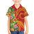 Polynesian Tribal Flower Tattoo Family Matching Short Sleeve Bodycon Dress and Hawaiian Shirt Special Vermilion Vibe