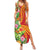 Polynesian Tribal Flower Tattoo Family Matching Summer Maxi Dress and Hawaiian Shirt Special Vermilion Vibe