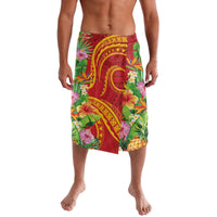 Polynesian Tribal Flower Tattoo Lavalava Special Vermilion Vibe LT9 Brownish-red - Polynesian Pride