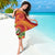 Polynesian Tribal Flower Tattoo Sarong Special Vermilion Vibe