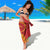 Polynesian Tribal Flower Tattoo Sarong Special Vermilion Vibe