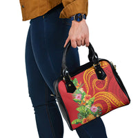 Polynesian Tribal Flower Tattoo Shoulder Handbag Special Vermilion Vibe LT9 - Polynesian Pride