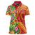 Polynesian Tribal Flower Tattoo Women Polo Shirt Special Vermilion Vibe