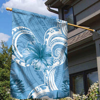 Polynesian Hibiscus Flower Tribal Garden Flag Blue Color LT9 - Polynesian Pride