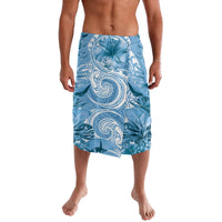 Polynesian Hibiscus Flower Tribal Lavalava Blue Color LT9 Blue - Polynesian Pride
