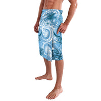Polynesian Hibiscus Flower Tribal Lavalava Blue Color LT9 - Polynesian Pride