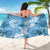 Polynesian Hibiscus Flower Tribal Sarong Blue Color