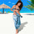 Polynesian Hibiscus Flower Tribal Sarong Blue Color