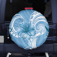 Polynesian Hibiscus Flower Tribal Spare Tire Cover Blue Color LT9 - Polynesian Pride