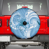 Polynesian Hibiscus Flower Tribal Spare Tire Cover Blue Color LT9 - Polynesian Pride