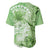 Polynesian Hibiscus Flower Tribal Baseball Jersey Lime Green Color