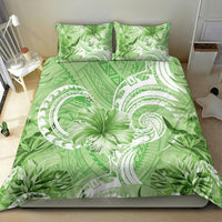 Polynesian Hibiscus Flower Tribal Bedding Set Lime Green Color LT9 - Polynesian Pride