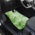 Polynesian Hibiscus Flower Tribal Car Mats Lime Green Color