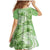 Polynesian Hibiscus Flower Tribal Family Matching Mermaid Dress and Hawaiian Shirt Lime Green Color