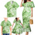 Polynesian Hibiscus Flower Tribal Family Matching Mermaid Dress and Hawaiian Shirt Lime Green Color